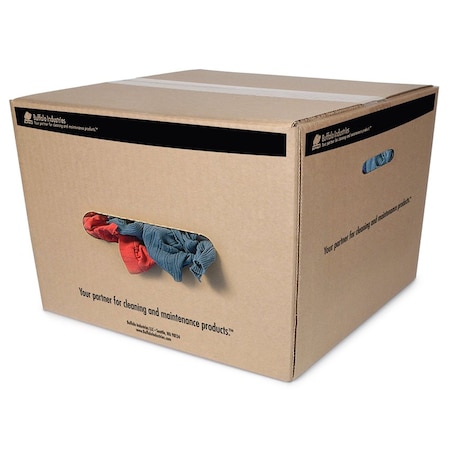 Buffalo Industries 25 Lb  Colored Cloth Wiping Rags 10084